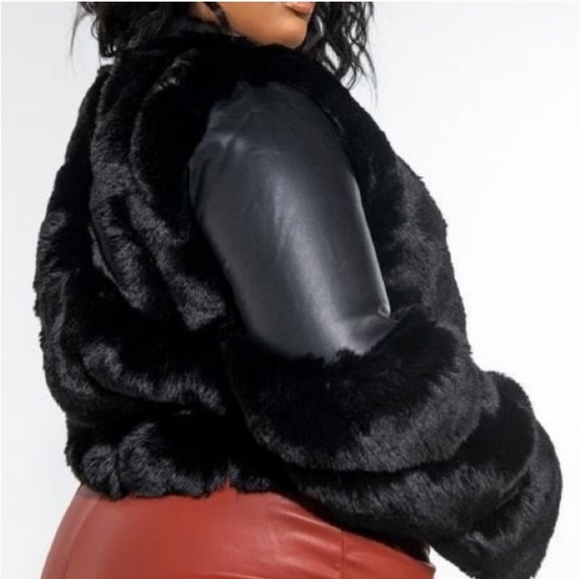 Azalea Wang Jackets & Blazers - Azalea Wang Keep It Cute Faux Fur Moto Jacket Size Large